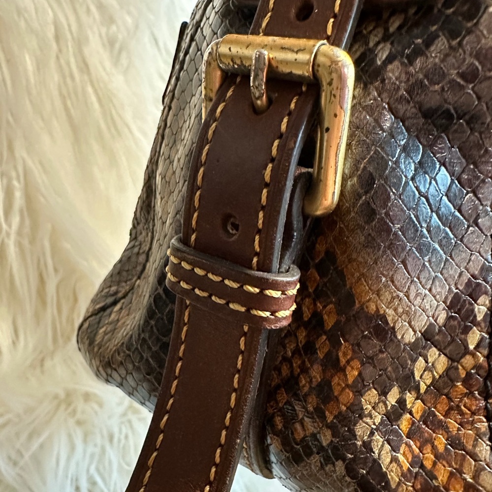 Dooney and Bourke Python Embossed Python Satchel Multicolor - Picture 8 of 15